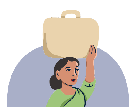 Woman carrying luggage